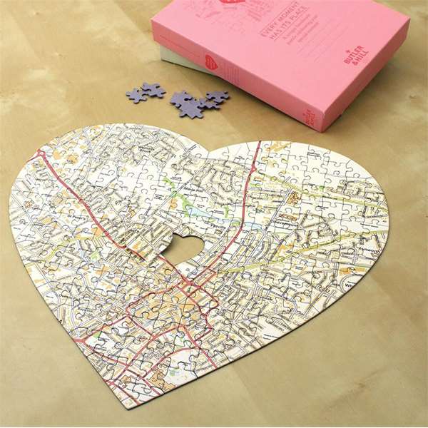 HEART MAP JIGSAW PUZZLE OS STREET VIEW